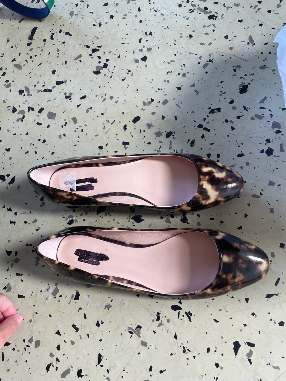 kate spade Tortoiseshell Pointed Toe Flats